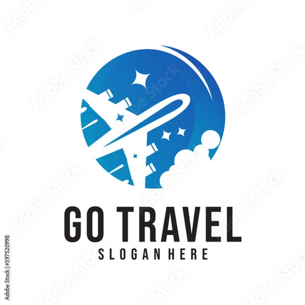 Obraz Go Travel airplane plane logo icon vector template