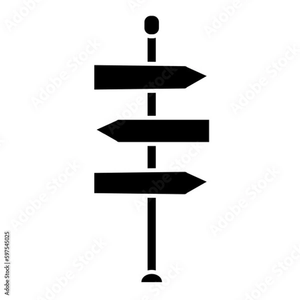 Fototapeta Signpost icon, direction icon vector isolated
