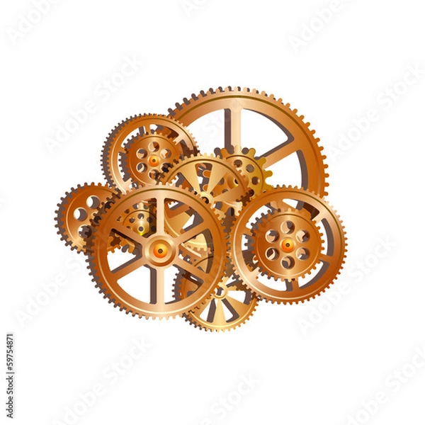 Obraz gears mechanical 01