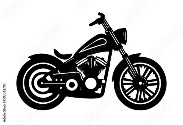 Obraz motorcycle side illustration logo