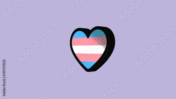 Obraz heart transgender flag LGBT