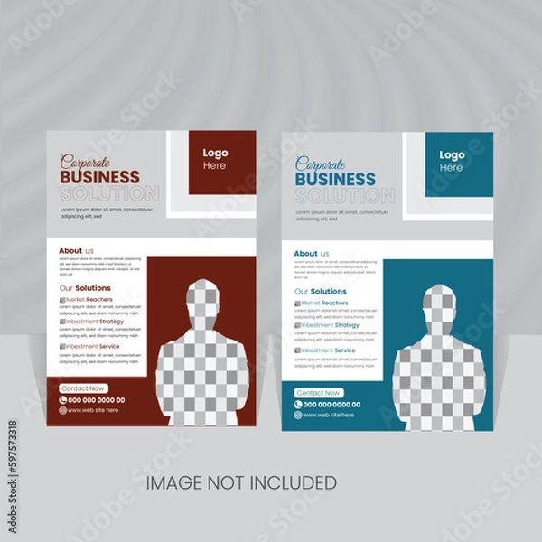 Obraz CREATIVE PROFESSIONAL BUSINESS FLYER DESIGN IN VECTOR.