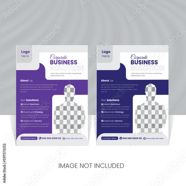 Fototapeta CREATIVE PROFESSIONAL BUSINESS FLYER DESIGN IN VECTOR.