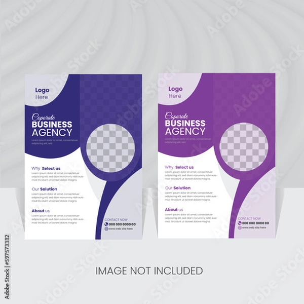 Obraz CREATIVE PROFESSIONAL BUSINESS FLYER DESIGN IN VECTOR.