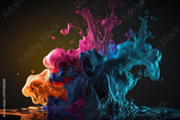 Fototapeta splash colorful background AI