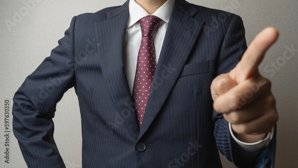 Fototapeta 指を指して怒る上司イメージ