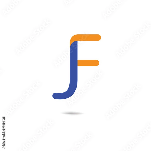Obraz F J creative modern letter logo