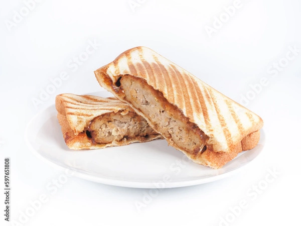 Fototapeta ホットサンド　ハンバーグ
