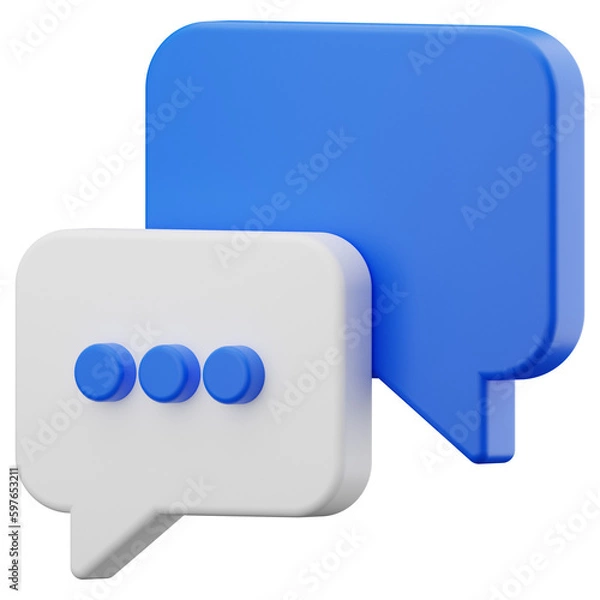 Fototapeta chat bubble 3d icon