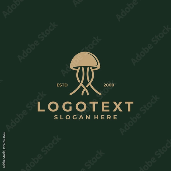 Obraz jelly fish logo design luxury