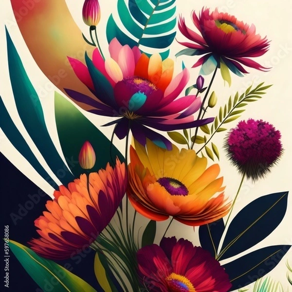 Obraz abstract floral background