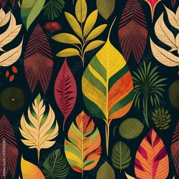 Obraz bohemian leaf pattern 