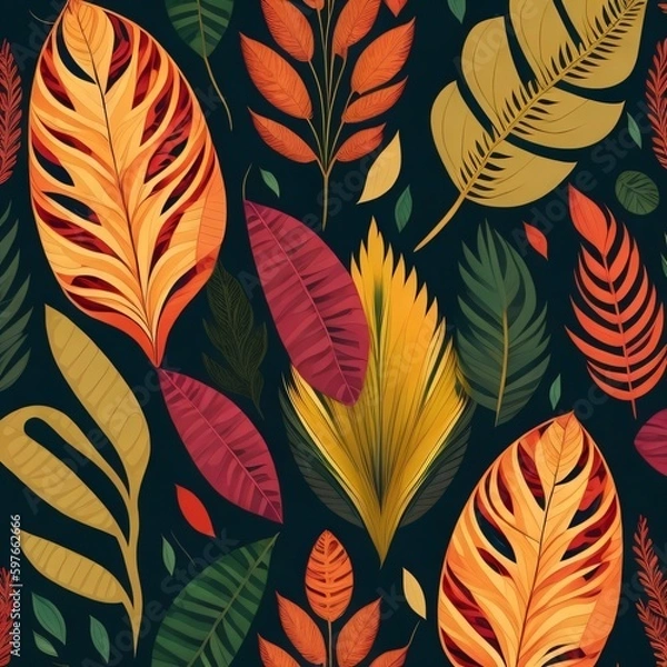 Obraz leaf pattern
