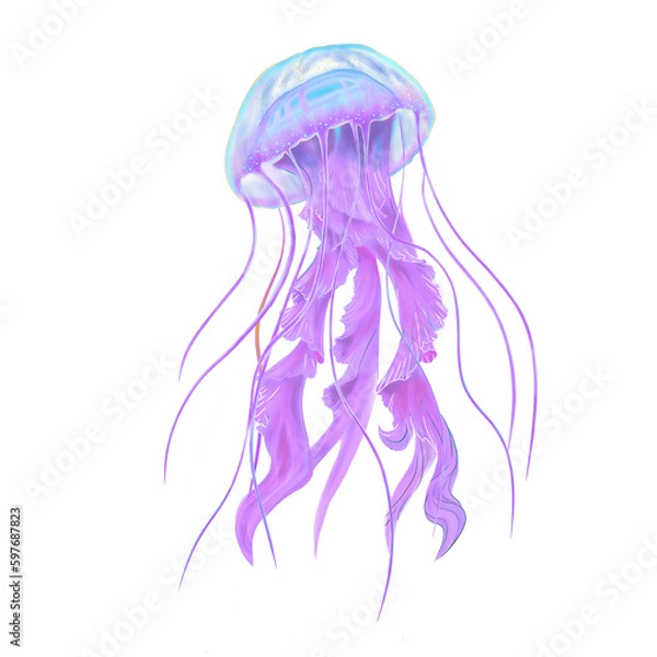 Obraz Purple pink jellyfish
