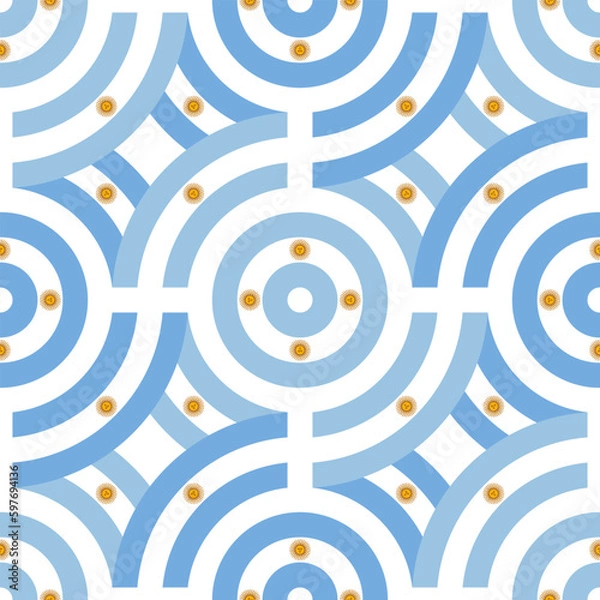 Fototapeta argentina flag pattern. line background. vector illustration