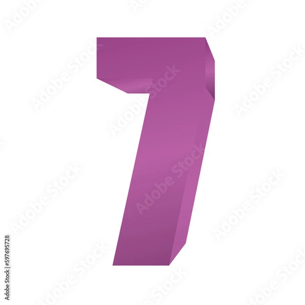Fototapeta 3D Vector Number