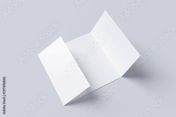 Fototapeta dl gate fold blank mockup