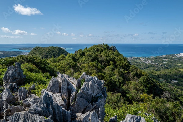 Obraz 伊江島の見える風景