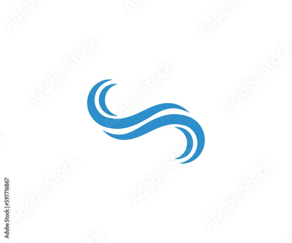 Fototapeta Wave Icon Vector Template Symbo Design