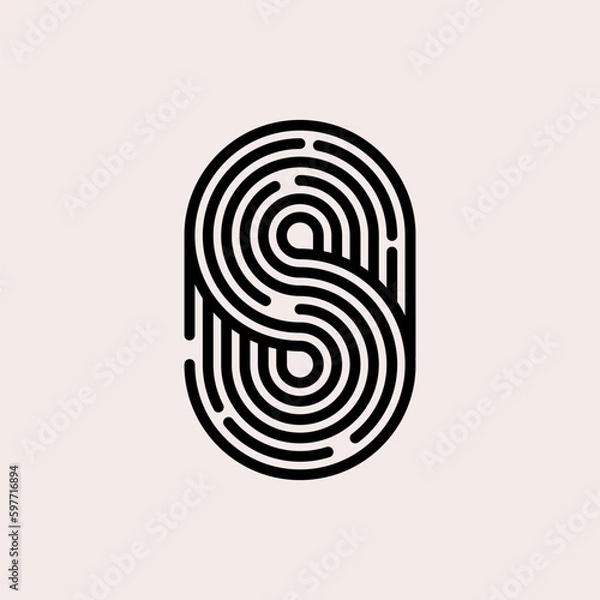 Obraz Security logo, letter s, security agency logotype