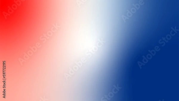 Fototapeta abstract red white blue tricolor flag gradient background	
