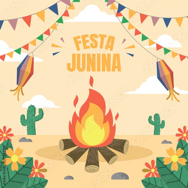 Obraz Festa Junina Background Design