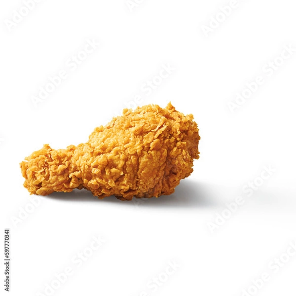 Obraz Fried Chicken isolated on white background	
