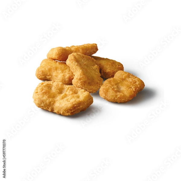 Obraz Nucket Fried chicken isolated on white background	
