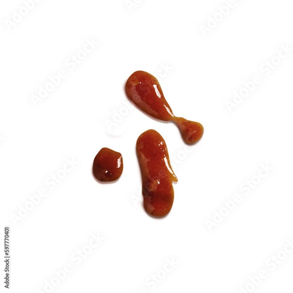 Obraz Red sauce drop isolated on whitebackground