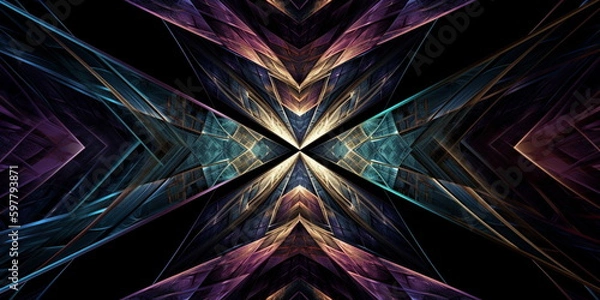 Obraz abstract fractal background, Generative AI, Generative, AI