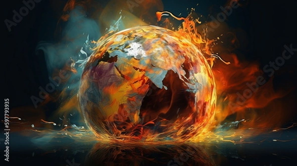 Obraz earth in space, Generative AI, Generative, AI