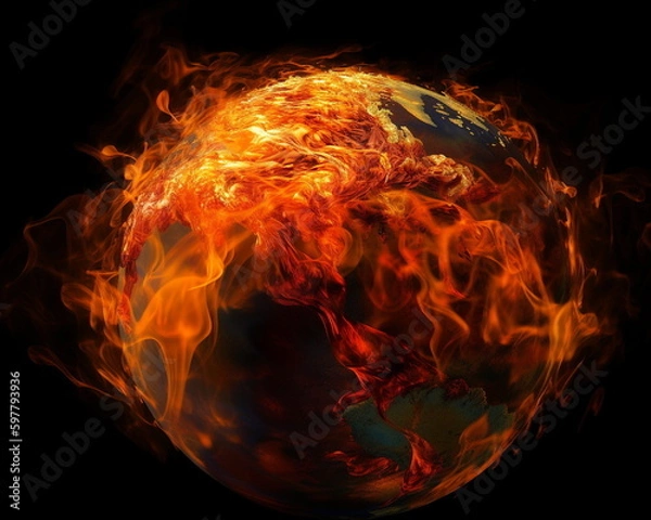 Obraz burning ball on fire