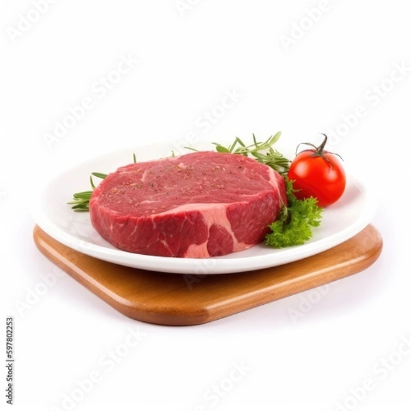 Fototapeta Bottom Round Steak. Generative AI