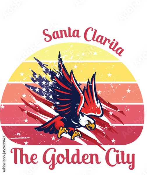 Obraz us cities t-shirt designs vector - USA T-shirt Vector