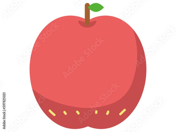 Obraz りんごアイコンイラスト　おいしそうな果物