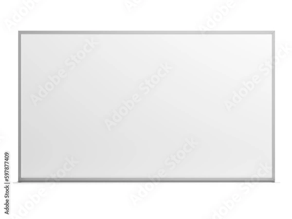 Fototapeta Whiteboard. Isolated. Transparent background. 3d illustration.