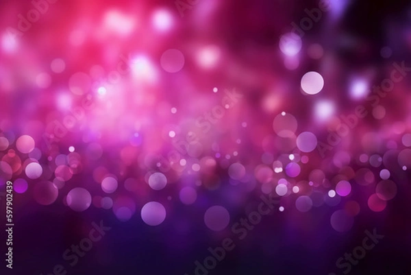 Fototapeta A blurred purple light, pink light abstract background with bokeh glow, Illustration. AI generative