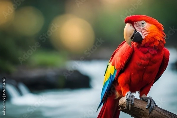 Obraz red and yellow macaw