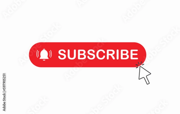 Obraz Subscribe button icon. Vector illustration. Business concept subscribe ,EPS 10