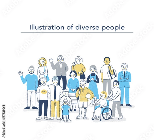 Fototapeta ダイバーシティ・多様性のイメージ　集合