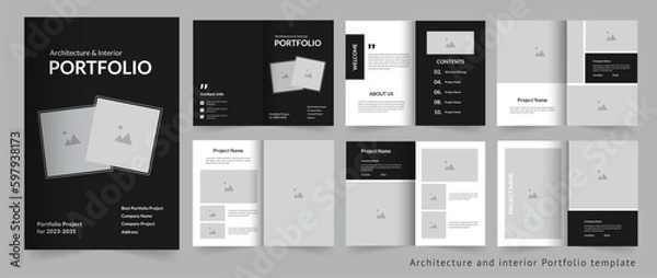 Obraz Architecture portfolio or interior portfolio design template