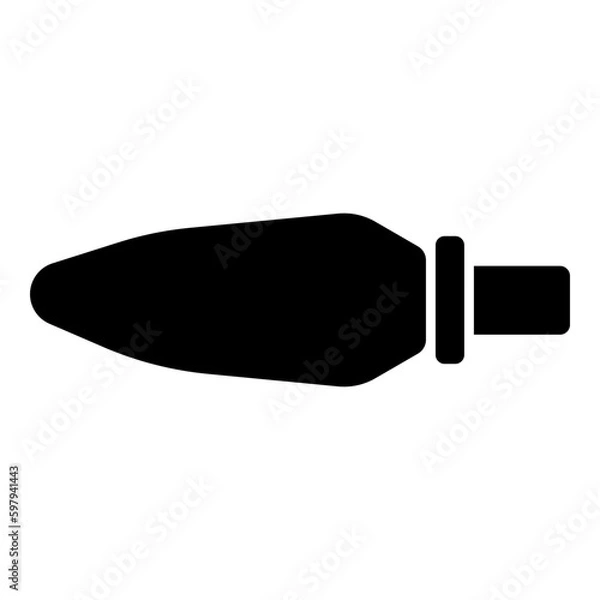 Fototapeta Turn signal black icon. Suitable for website, content design, poster, banner, or video editing needs