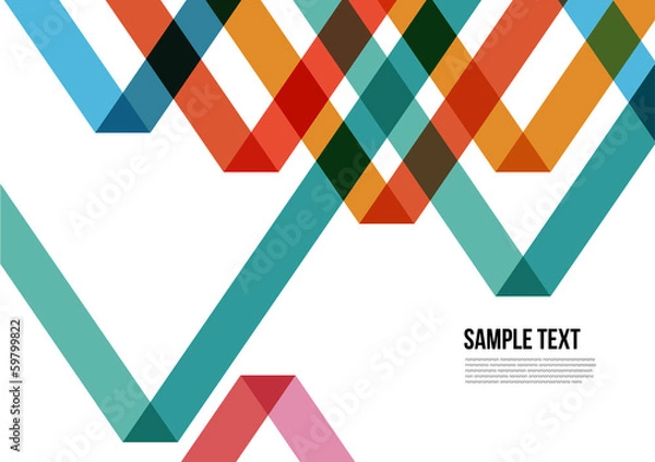 Fototapeta Abstract Colorful Triangle Pattern, Background.