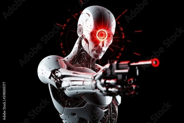 Obraz AI robot Artificial intelligence droid