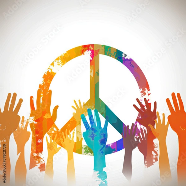 Obraz hands holding peace sign