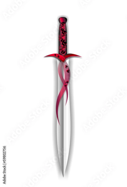 Obraz Меч с красной рукояткой