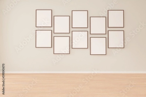 Fototapeta Photo frame mock up 3d rendering