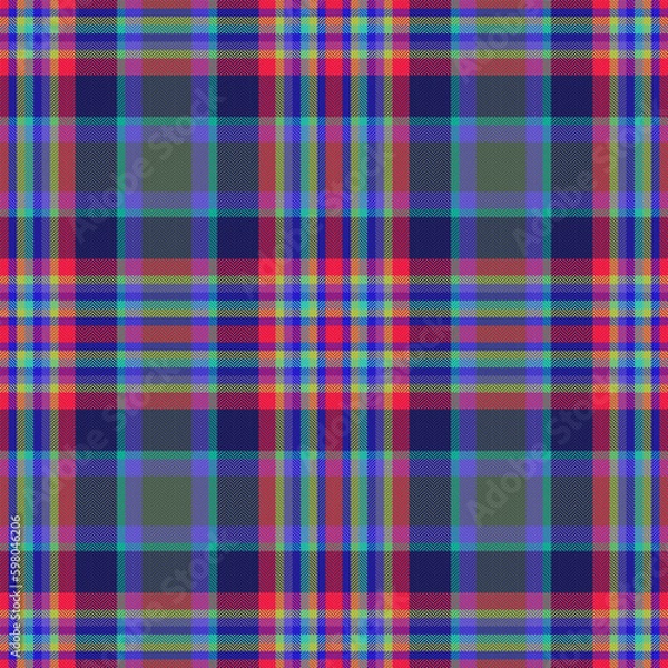Fototapeta Check vector seamless. Textile plaid background. Texture tartan pattern fabric.