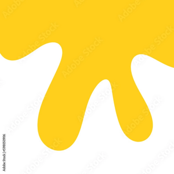 Fototapeta Yellow Abstract Shape Illustration.decorative corner.border