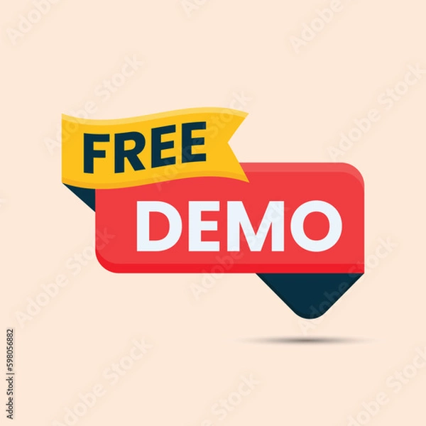 Obraz free demo sign icon vector